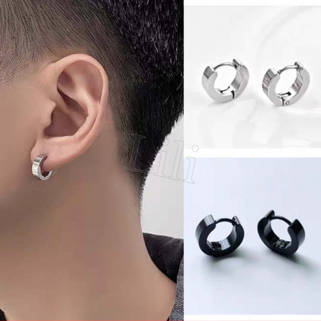 kit 2 Par Brincos De  Argola Articulada Aço Inox Masculino Feminino em Oferta na Shopee