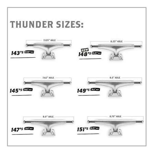 Par Truck Skate Thunder 129 139 144 149 159 Polished 129mm 139mm 144mm 149mm 159mm Trucks Importado