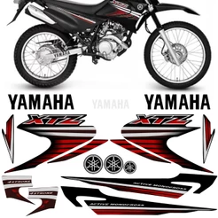 Kit Adesivo Vinil Automotivo Xtz 125 2007 Preta Moto Faixa Jogo