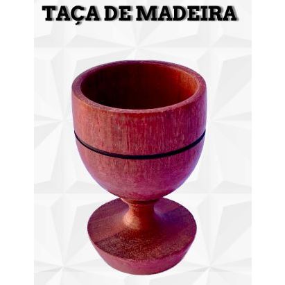 Taça de Cachaça 7Cm Madeira Rústica Pinga Caipirinha Copinho Vintage Copo Aperitivo Coquetel Doses Shot Serra