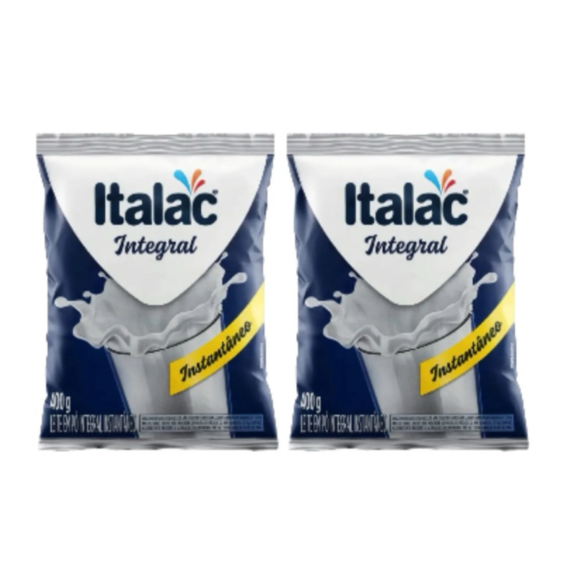 Kit de 2 Leite em Pó Integral Italac 400g