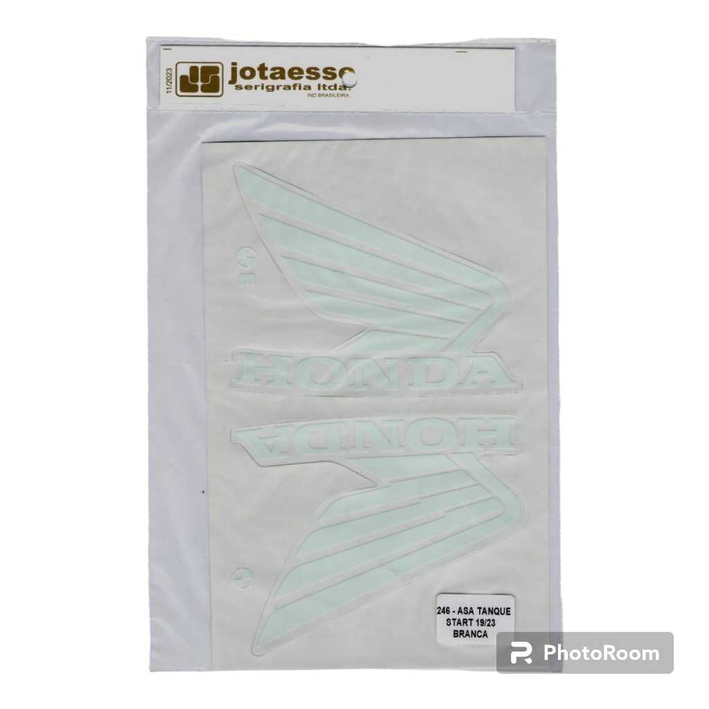 Adesivo Compatível Asa Tanque Branca Titan 150 Fan 125/150 Start 150/160 Cb 300