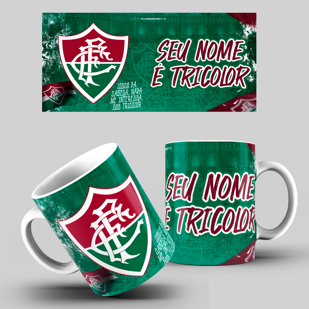 Caneca do Fluminense Personalizada Com Seu Nome - Produtos do Fluminense/RJ
