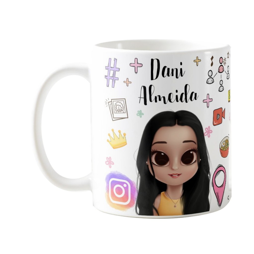 Caneca Personalizada Presente Criativo Hobbie e Profissão com Nome e Avatar