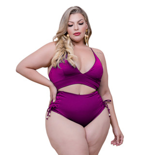 Biquíni Plus Size Cintura Alta Hot Pant Com Sustentação Reforçada No Busto