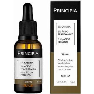SERUM PRINCIPIA 5% CAFEÍNA + 3% ÁCIDO TRANEXÂMICO + FERÚLICO MIX-02