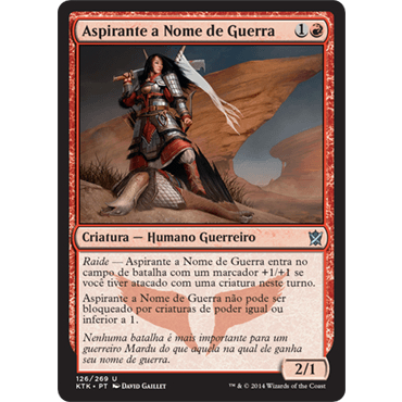 Aspirante a Nome de Guerra (Humano / Guerreiro) - Magic The Gathering