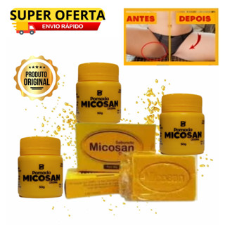Pomada micosan 3 Pomada mais 1 Sabonete barra kit econômico