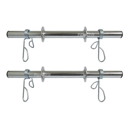 Par Barras Oca Cromada 40 Cm Halteres Presilhas Musculação