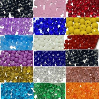 200 Miçangas contas de cristal Vidro 8mm Guia umbanda candomblé em Oferta na Shopee