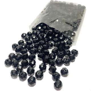 200 Contas de cristal 8mm Preto leitoso Guia umbanda candomblé em Oferta na Shopee