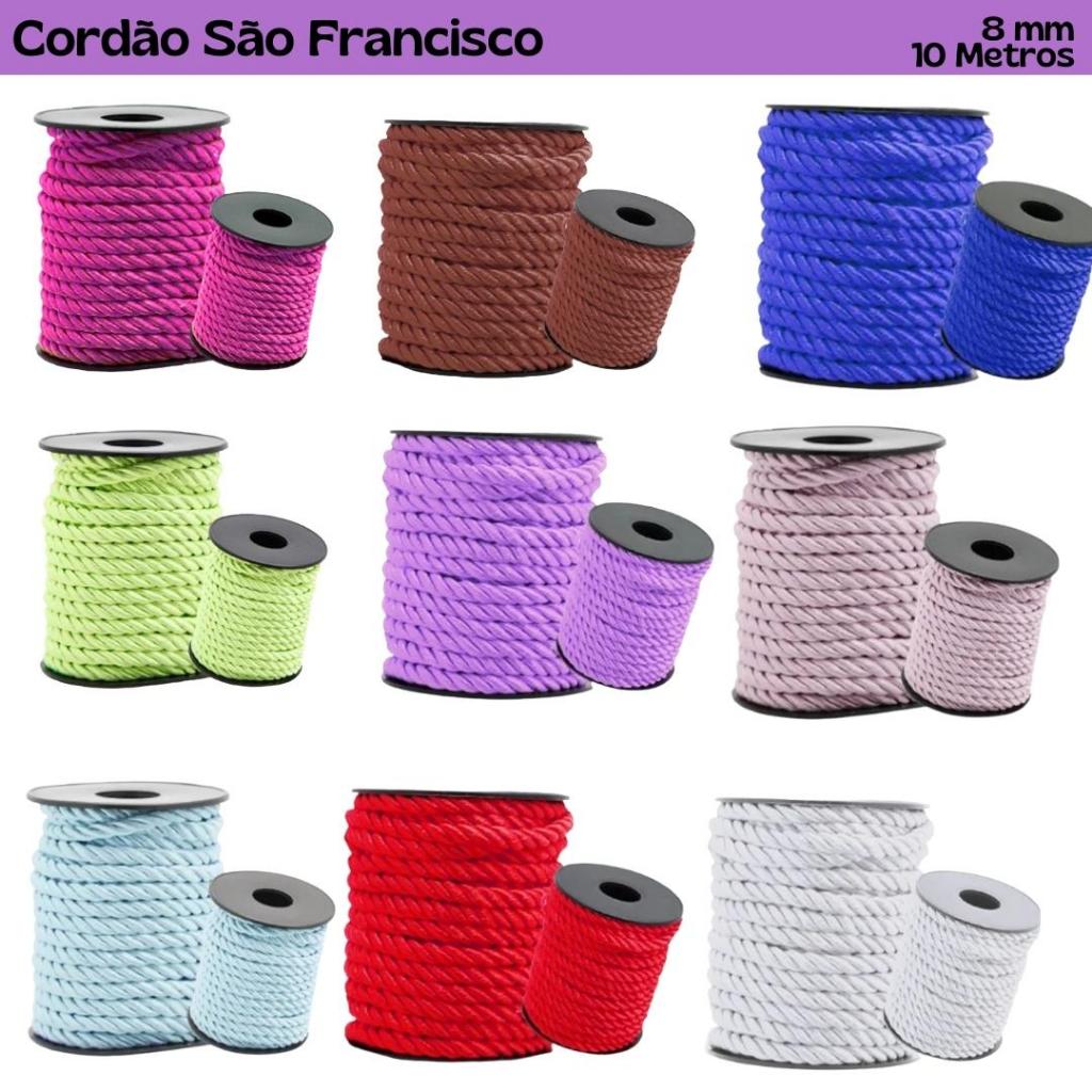 Cordão De São Francisco 8mm - Cores Diversas  - MGX em Oferta na Shopee
