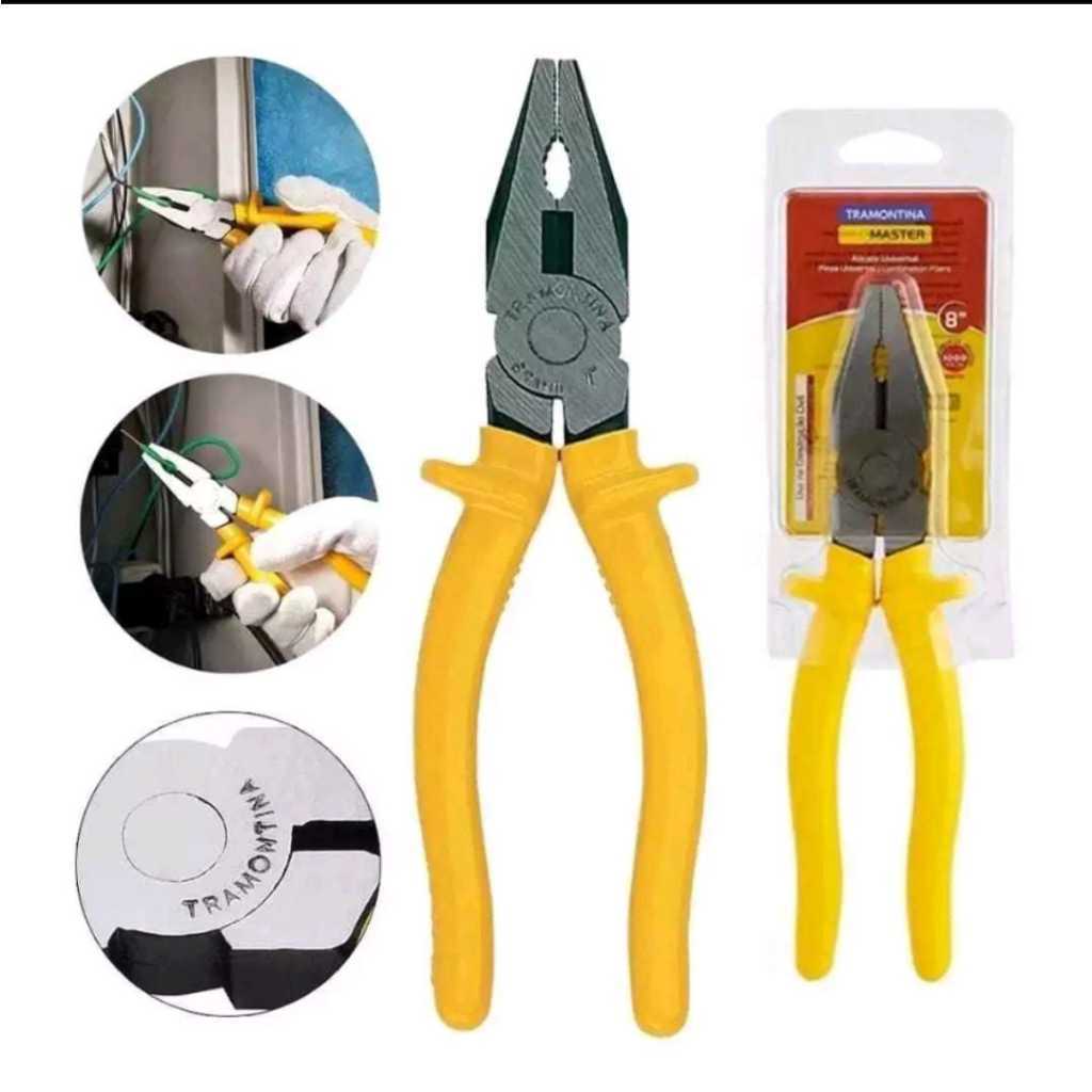 Alicate Universal Profissional Ferramentas Eletricista Utilidades "8" Isolado 1000v - Tramontina