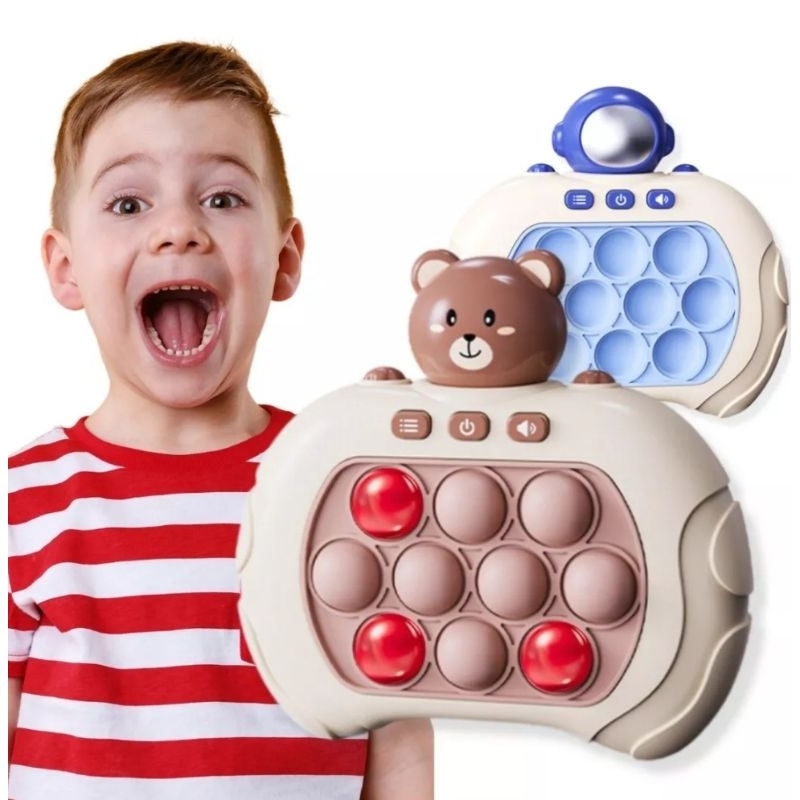 Console Mini Game Pop It Portátil Puzzle Anti-Stress Ursinho