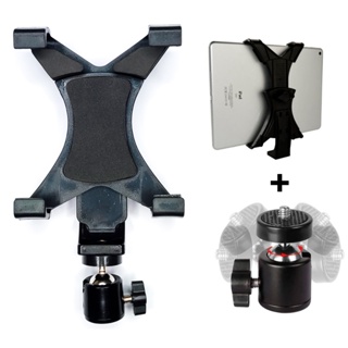 Kit Suporte Tablet iPad Kindle para Tripé + Cabeça articulada para Tripé  Ball Head 360 Rosca 1/4 em Oferta na Shopee