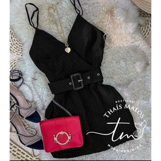 Macaquinho Duna, Elastano nas costas, Shorts por baixo, Bojo Embutido em Oferta na Shopee