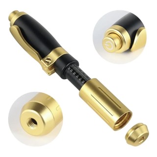 1x Caneta Pressurizada Hyaluron Pen 0,3 e 0,5ml Alta Pressão Metal De Alta Densidade Para Injeção Ácido Hialurônico Anti-rugas Lábio Facial