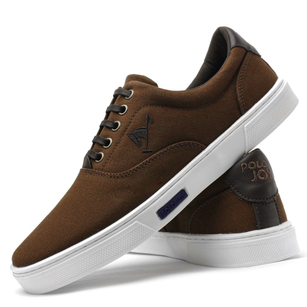Sapatênis Masculino Tênis Casual Polo Joy - Café