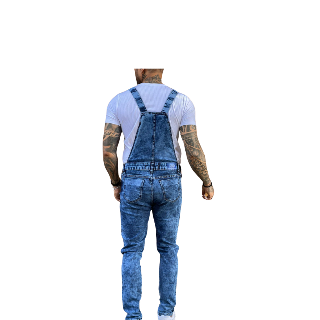 Macacão Jardineira Masculino Jeans