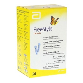 Lanceta Freestyle Optium Lancets - 50 Tiras de 28g cada FreeStyle 50 tiras