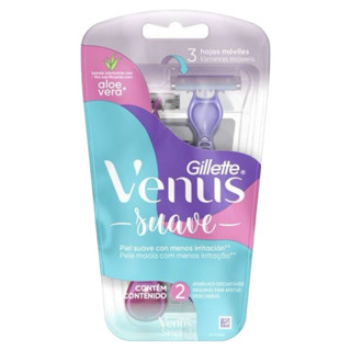 Aparelho para Depilar Gillette Venus Suave Simply 3 C/2 Unidades em Oferta na Shopee