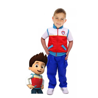 Fantasia Ryder Patrulha Canina Calça/Shorts + Colete
