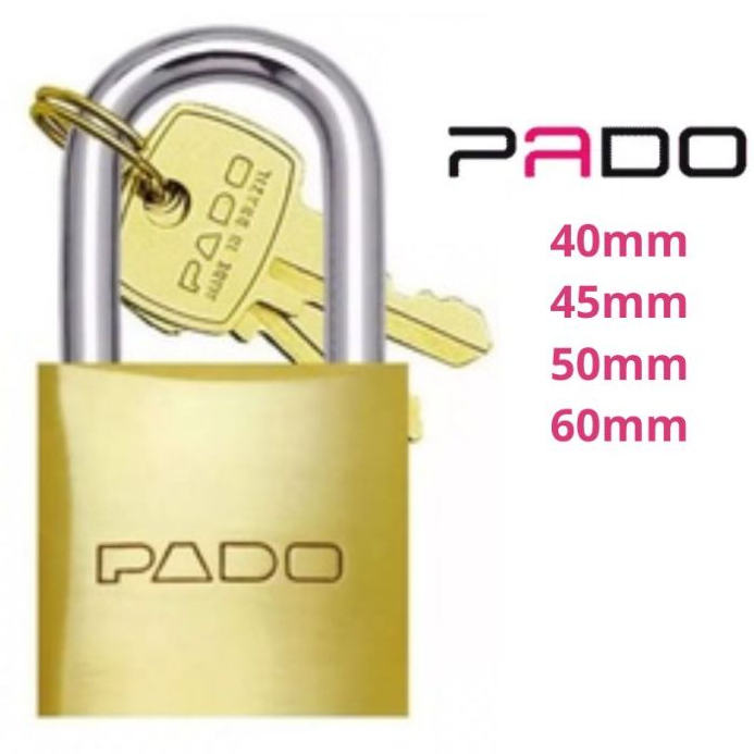Cadeado Pado Latão 40mm, 45mm, 50mm, 60mm