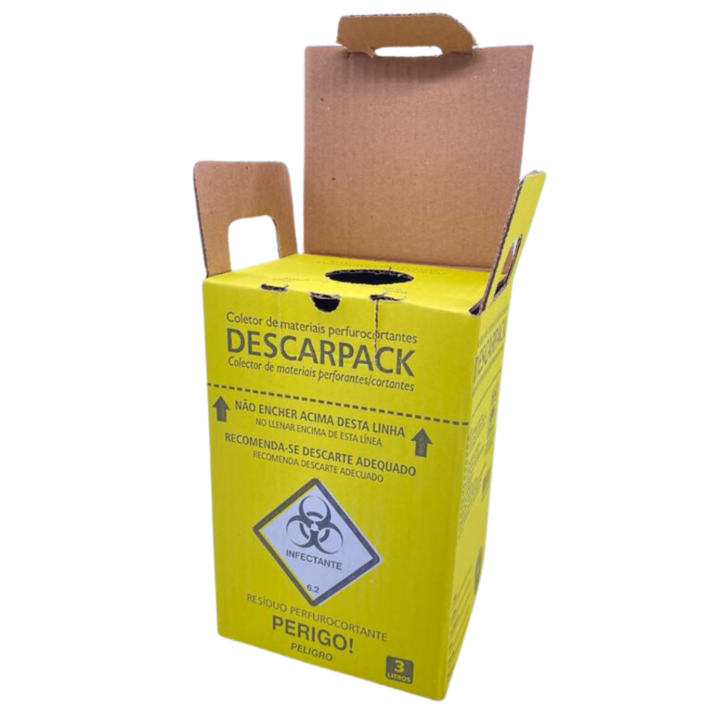 Coletor para Material Perfurocortante - 3 Litros em Oferta na Shopee