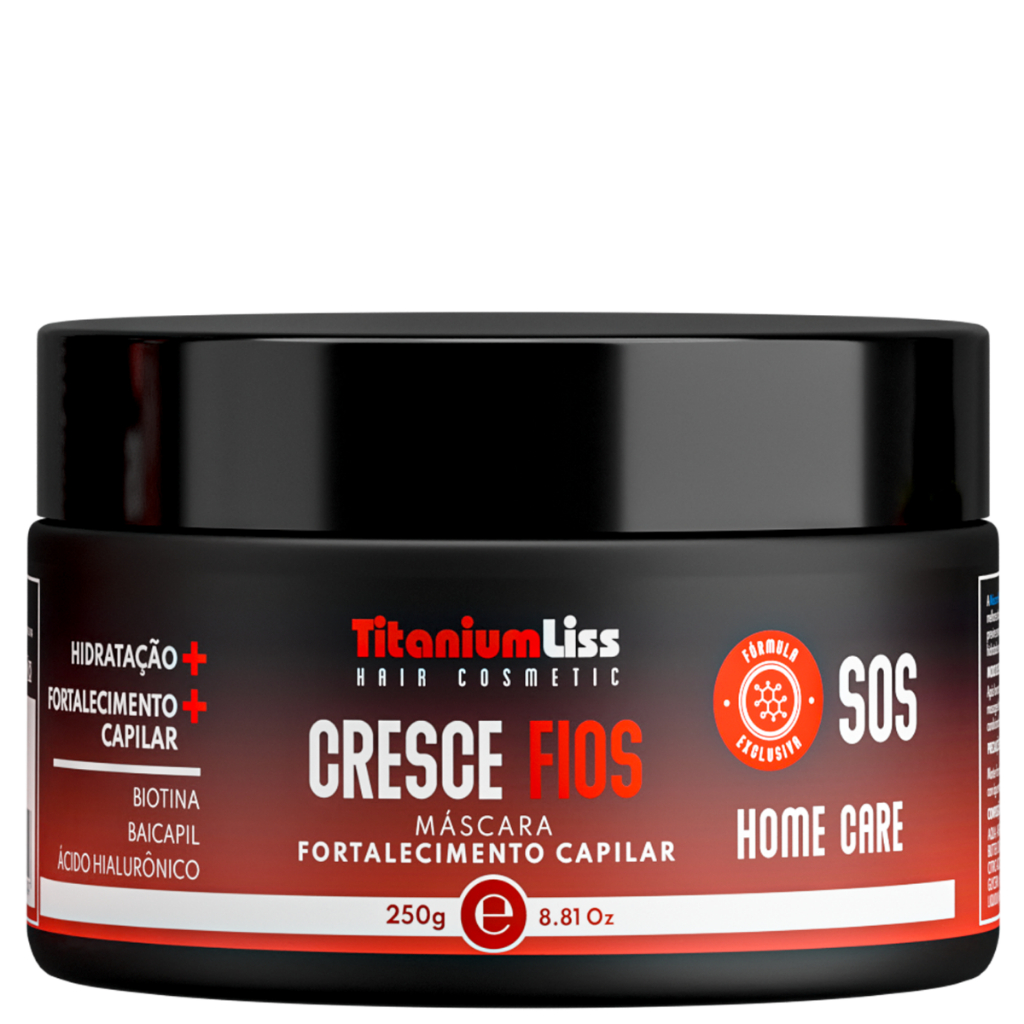 Máscara Sos Cresce Fios Titanium Liss 250G Acelera Crescimento Combate Queda — imagem 2 de 2