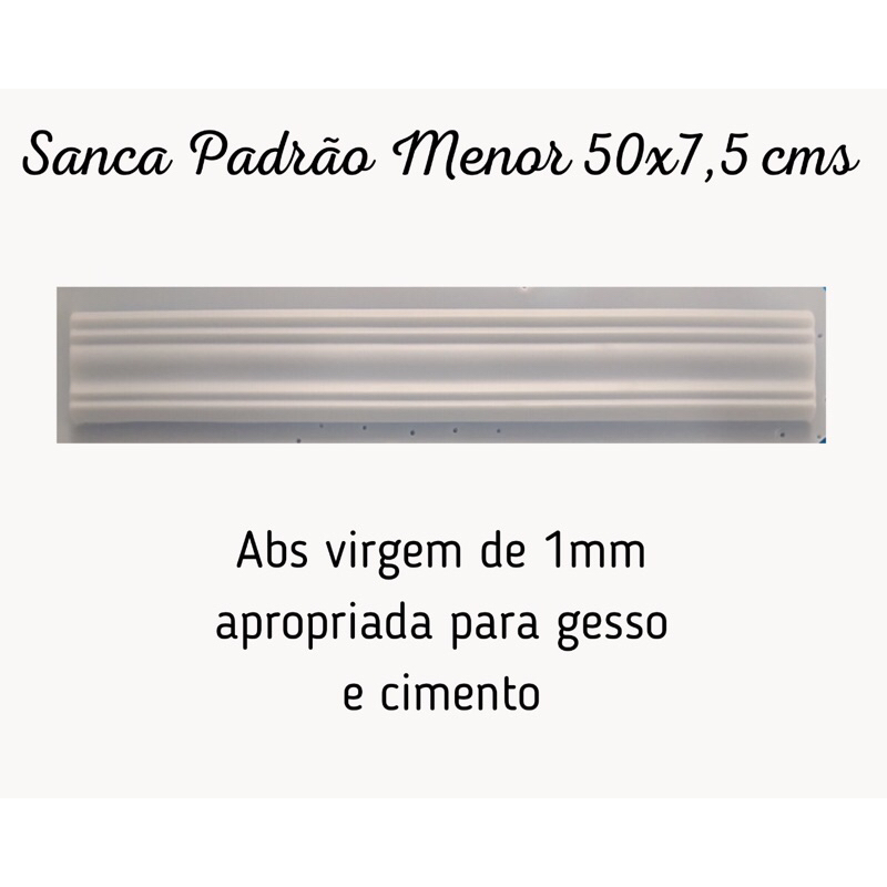 Forma Molde em Abs 3D - Sanca Padrão Menor 50x7,5cm