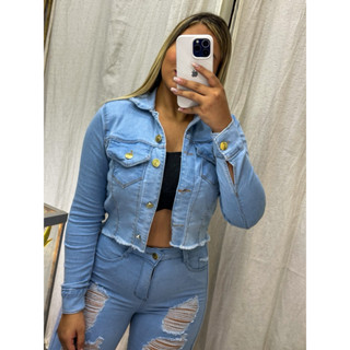 jaqueta jeans modo blogueira