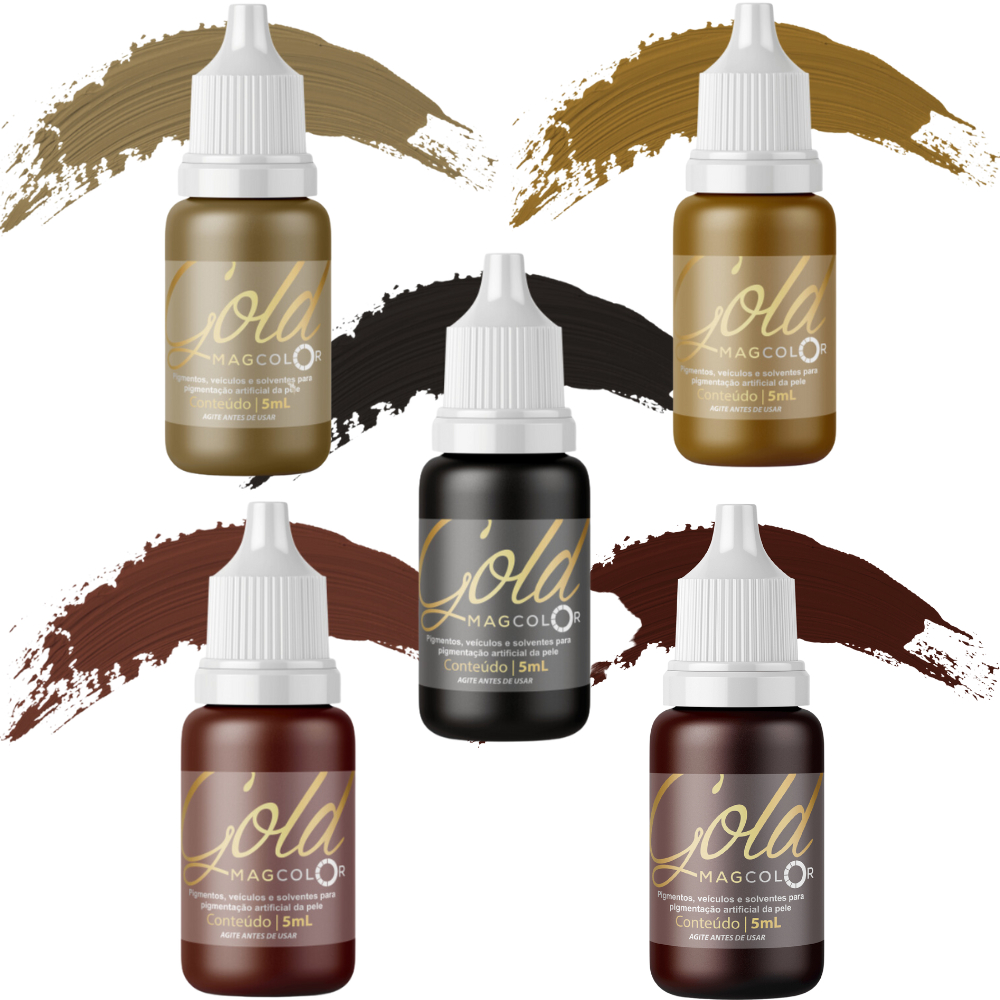 Pigmento Mag Color Gold 5ml Micropigmentação Escolha A Cor