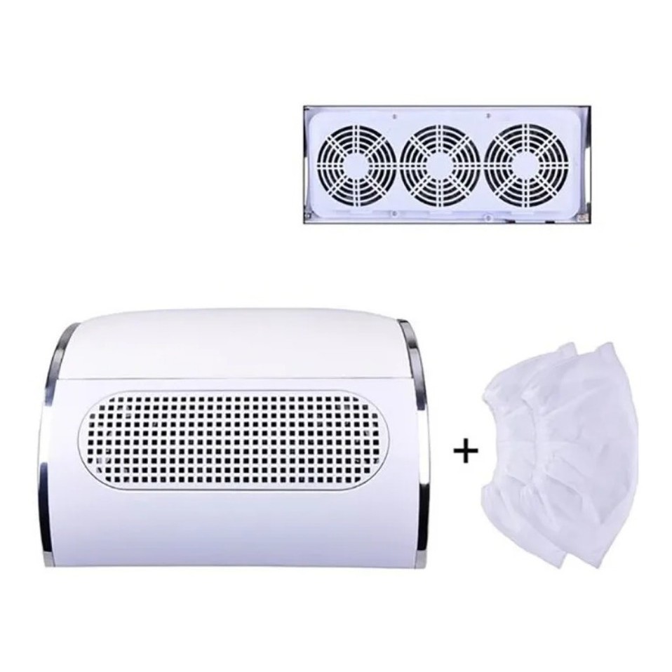 Coletor Sugador Aspirador de Pó de Unha 3 Coolers Profissional Manicure 110V/220V Oferta