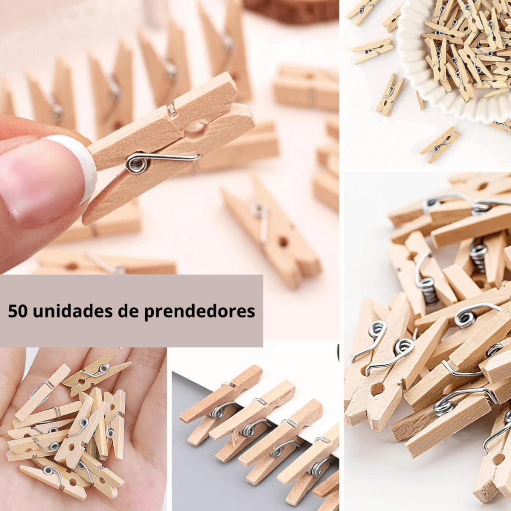 Mini Prendedor de Madeira rústico para decorações 3,5cm - 50 unidades - Rizzo Confeitaria em Oferta na Shopee