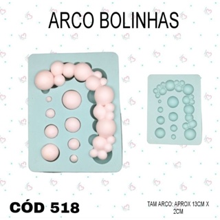 Molde de Silicone Arco Bolinhas-- CÓD 518 em Oferta na Shopee