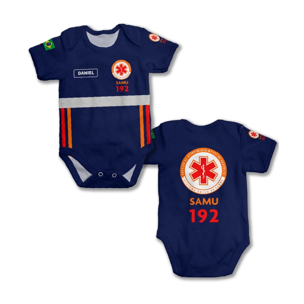Body de bebê personalizado com nome Samu em Oferta na Shopee