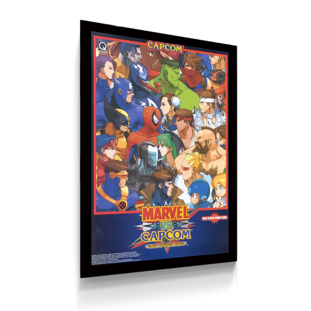 Quadro Decorativo Marvel Vs Capcom Clash Of Super Heroes A3 Tamanho 30 x 42 cm