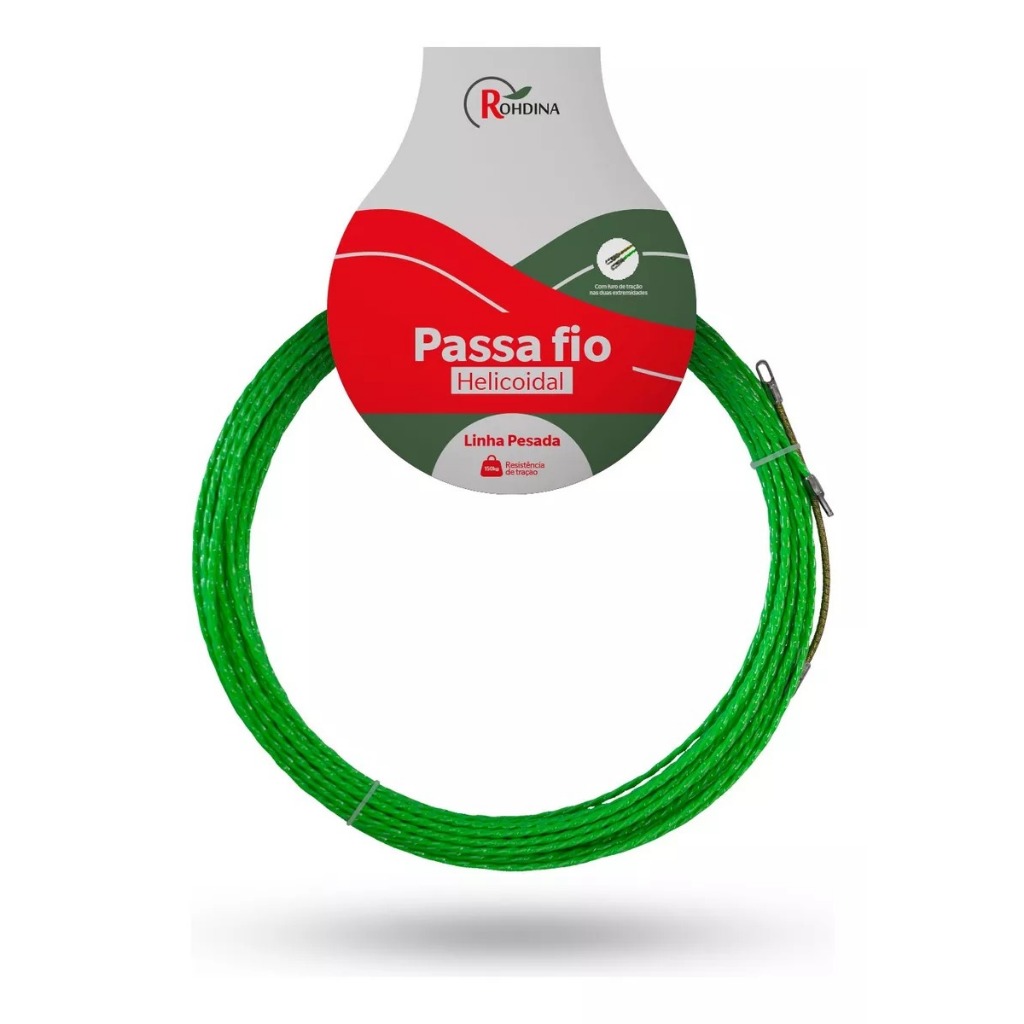 Guia Passa Fio Alta Rigidez 10mts Verde