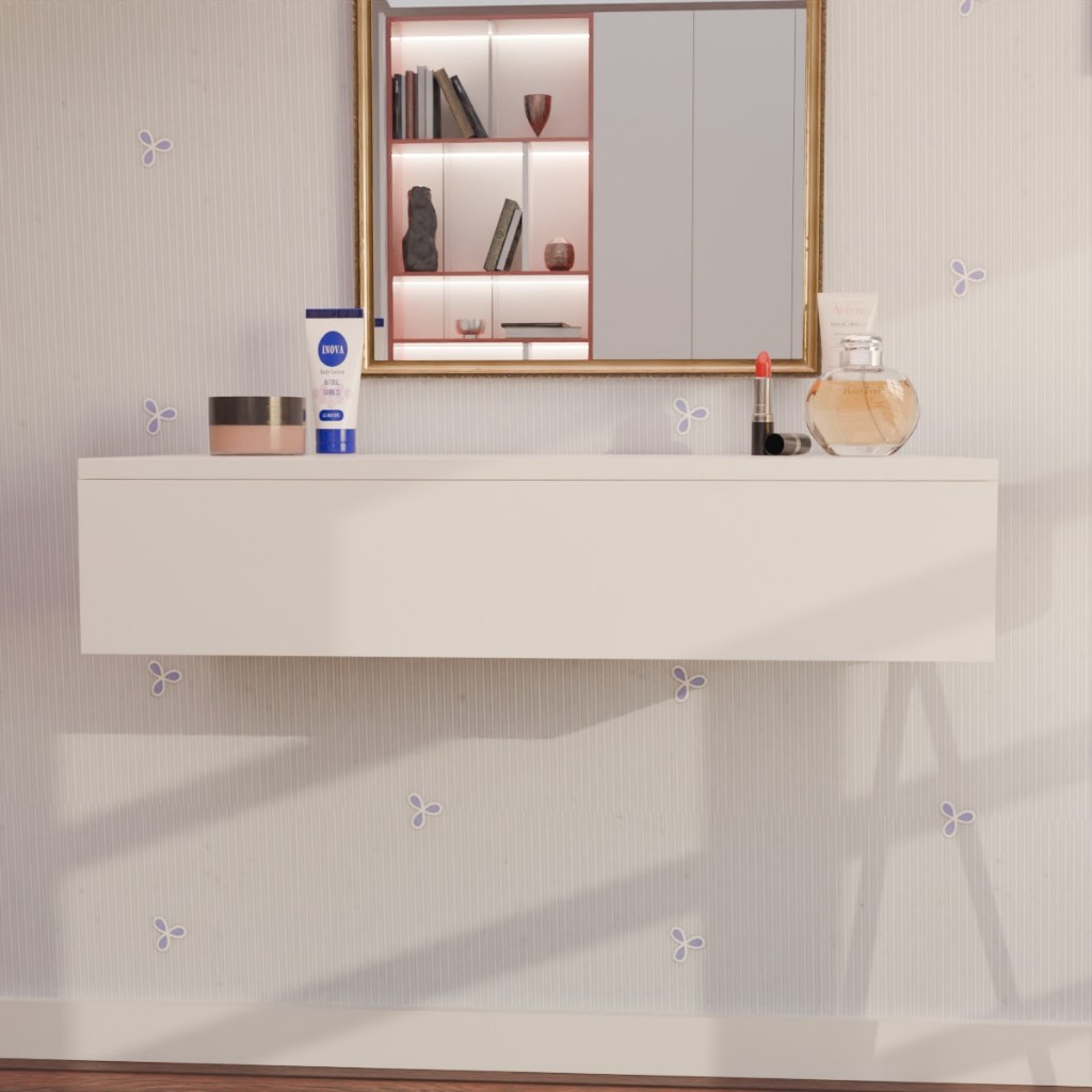 Penteadeira Com Gaveta 60CM Console Camarim Com Corrediças Telescópicas