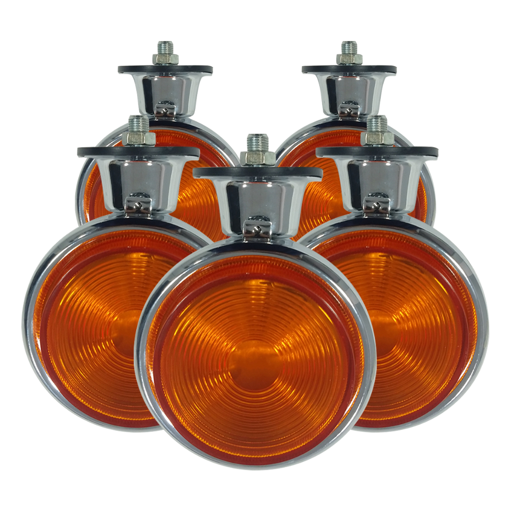 Kit de Lanterna Cromada Foguinho Maria Bojuda Carcaça Ferro Para Caminhão Âmbar (Amarelo) em Oferta na Shopee