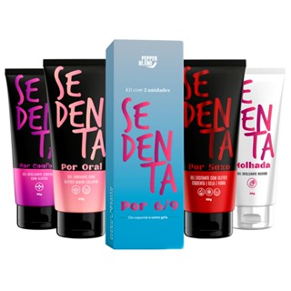 Kit 5 Sedenta por Sexo, Oral, Molhada, Conforto Anal sem Dor e 69 Gel Lubrificante Excitante Íntimo Altamente Deslizante Pepper Blend