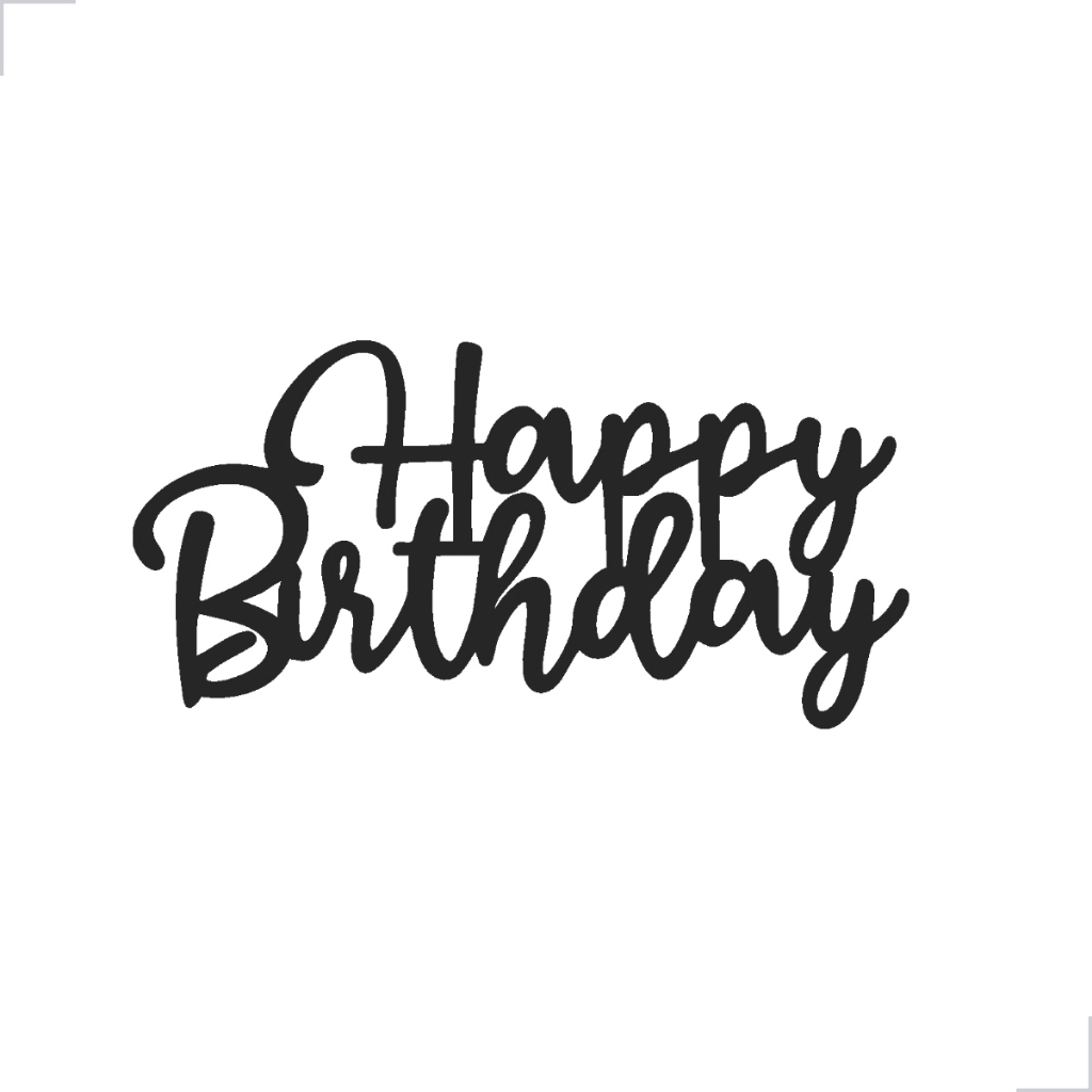 Placa Decorativa Em Mdf Happy Birthday 40x20cm Achadinhos da Shoppe Baratinho