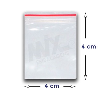 Saco Zip Lock Hermético N0 - 4x4 - C/ 1000 Unid.