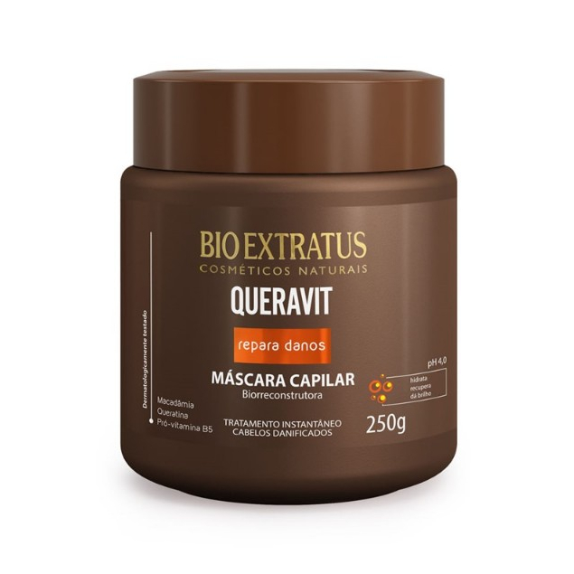 Máscara Capilar Reconstrutora Queravit  Bio Extratus 250g em Oferta na Shopee