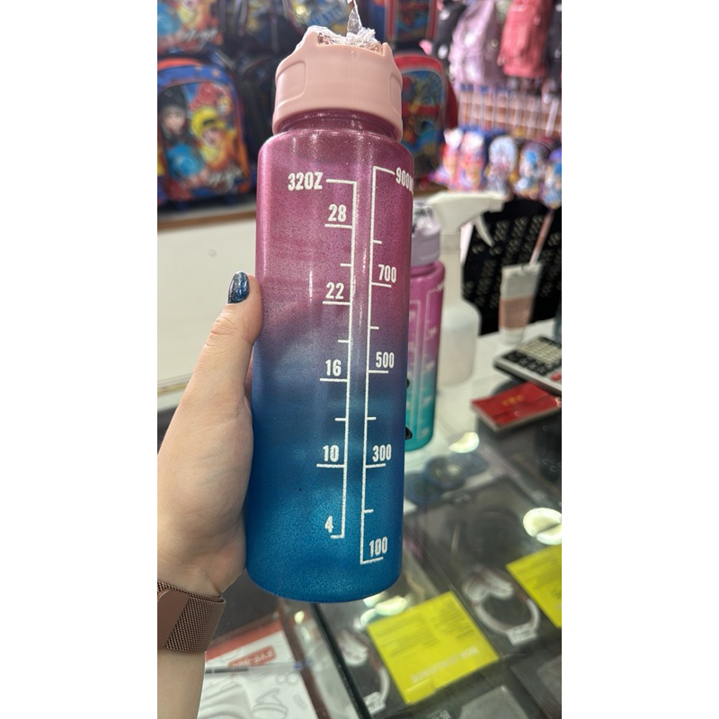 Garrafa De Água 900 ML Squeze Lembretes Beber Água Motivacional