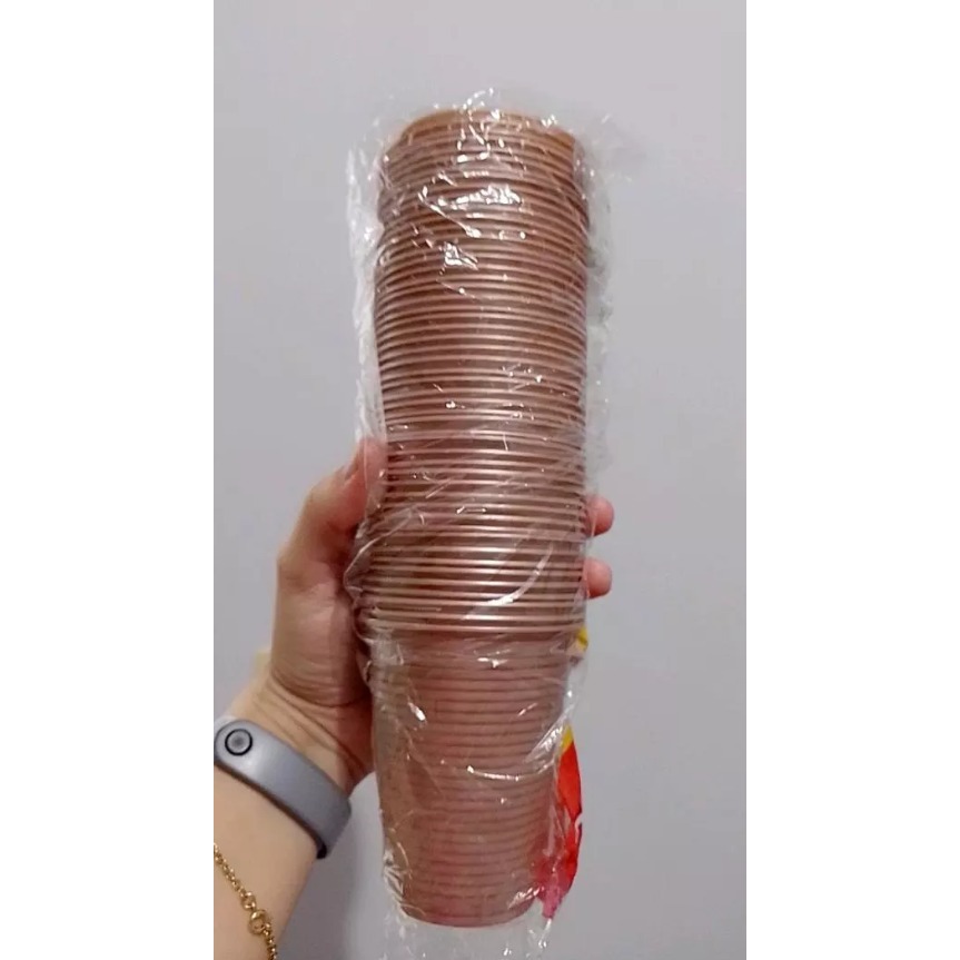 Copo Plástico Perolado Rosê Gold 200ml c/50 - Bello · foto 2