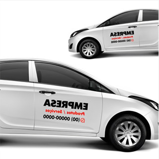 Adesivo para Porta Carro Personalizado Logo 2 Uni 60x30cm Criamos sua arte Plotagem frota em Oferta na Shopee