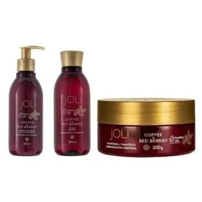 Óleo + Óleo em Creme + Manteiga Desodorante Corporal Joli Café e Frutas Vermelhas 200ml