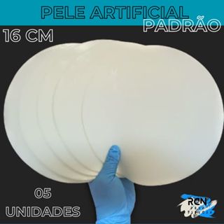 Kit pele artificial 16 cm, pacote com 05 unidades para treino tatuagem e micropigmentação