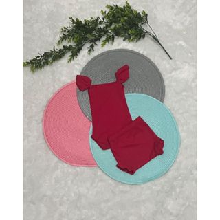 Conjunto body canelado de alça verão com tapa fralda pink